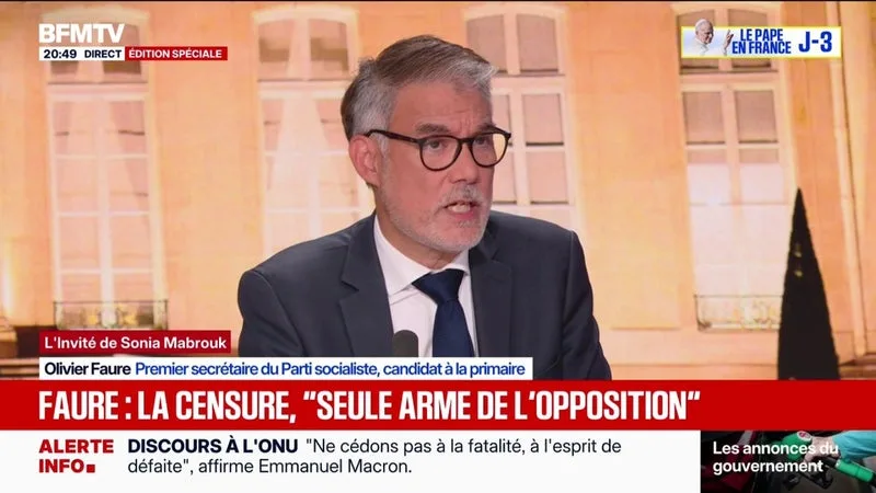 Menace russe: "Il faut beaucoup de sang-froid, il faut éviter de chercher à gouverner par la peur", juge Olivier Faure, candidat à la primaire socialiste