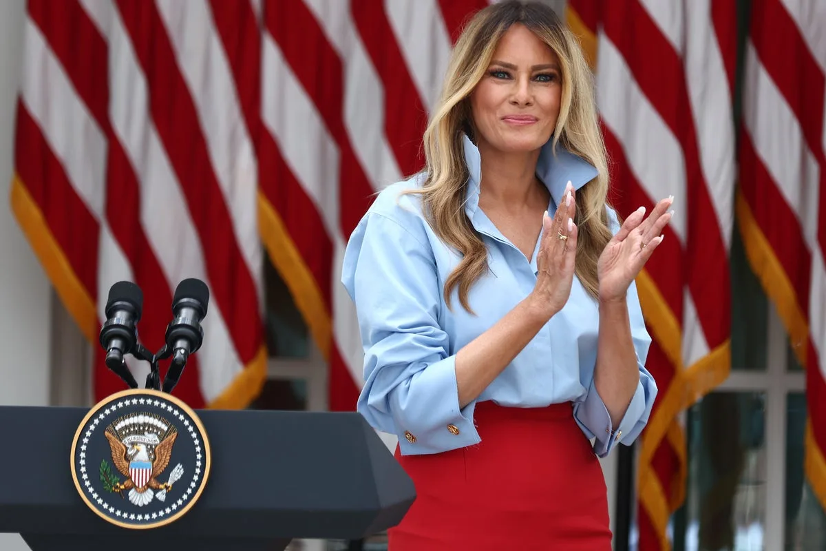 Melania kicks off first public appearance in a month with tongue-in-cheek joke about her absence