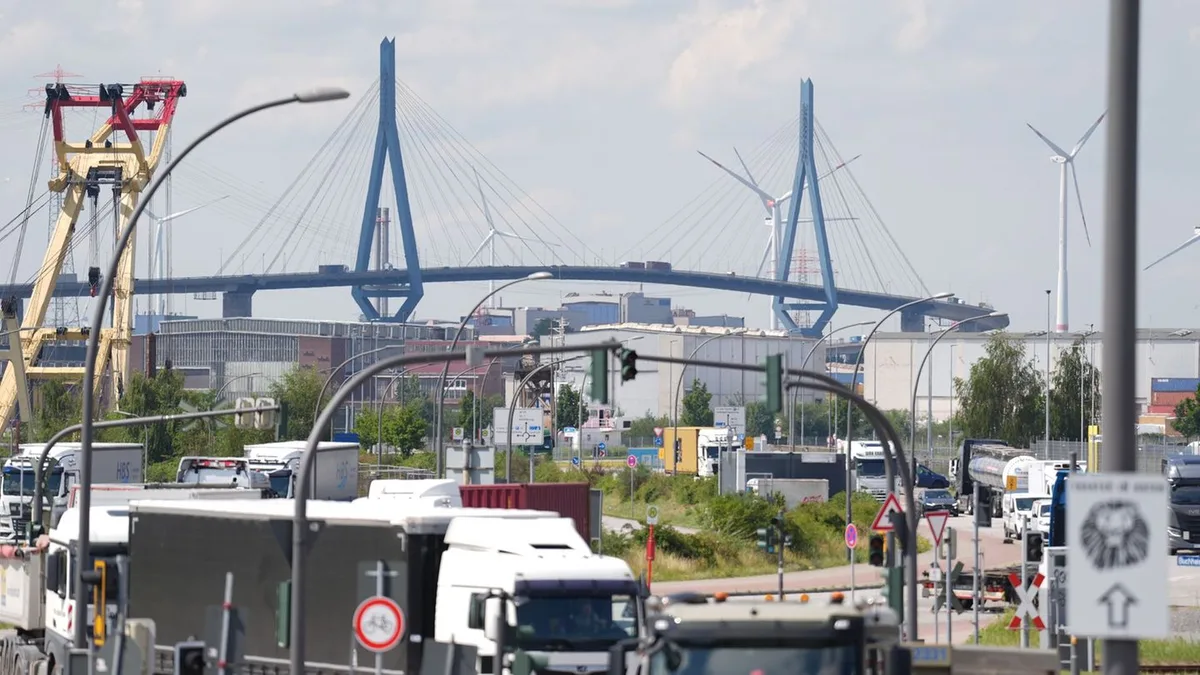 Bauarbeiten: Köhlbrandbrücke am Wochenende erneut gesperrt