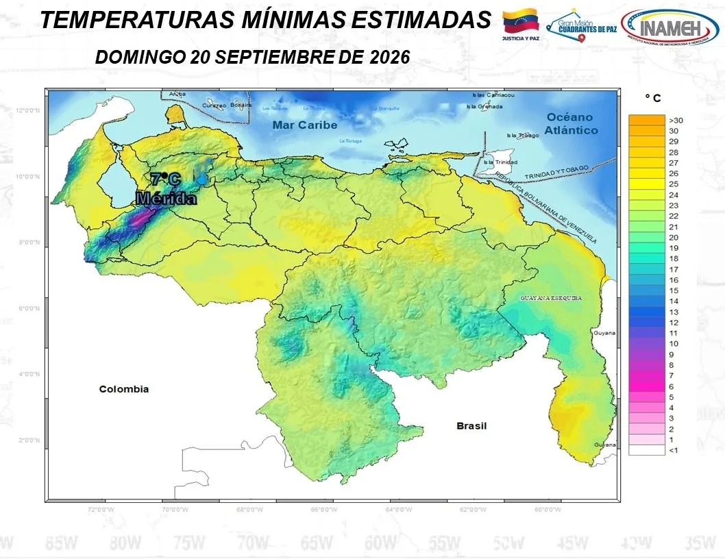 Inameh advierte sobre lluvias, chubascos y descargas eléctricas en varias zonas del país este #20Sep