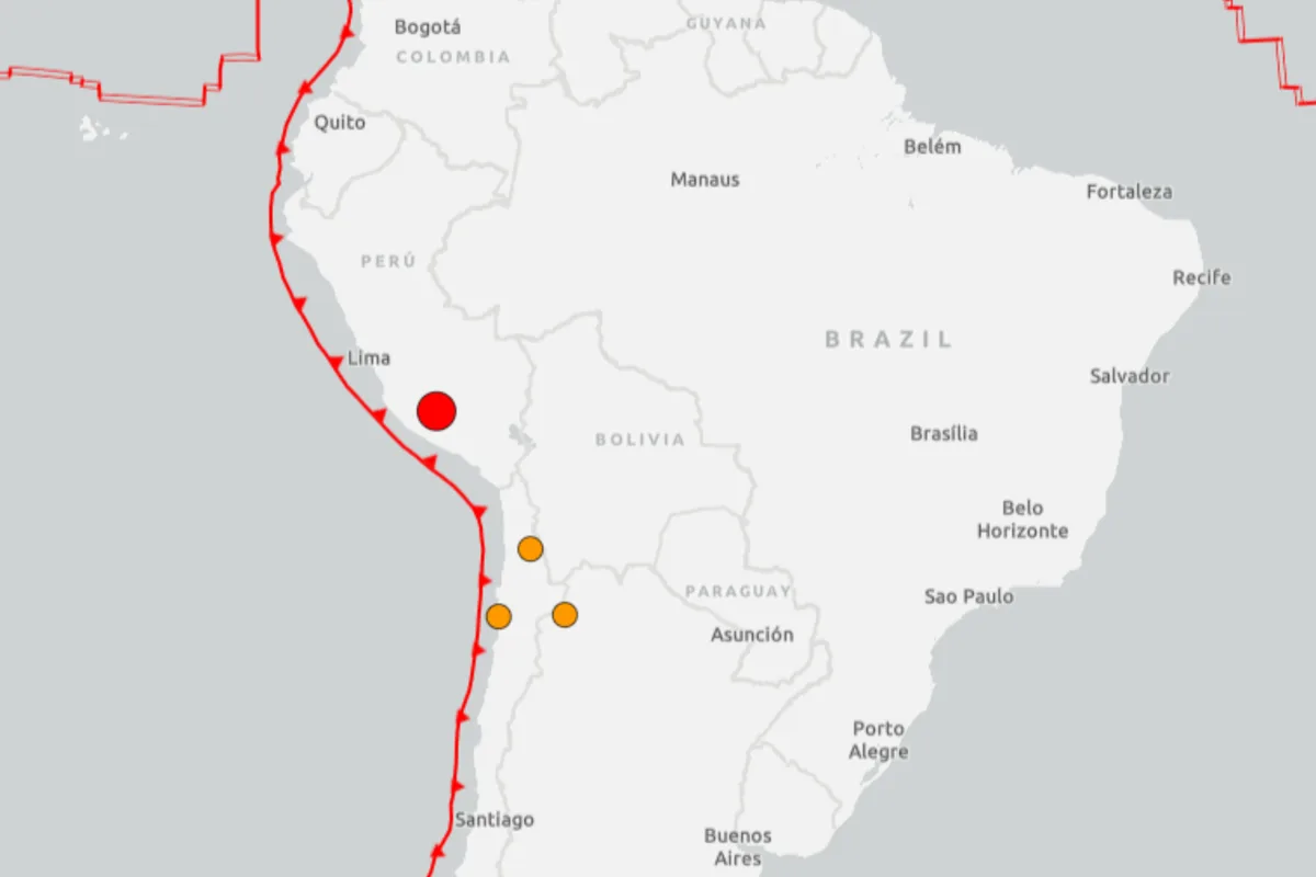 Terremoto de magnitude 7,2 atinge o Peru nesta quinta (20/8)