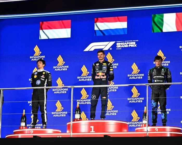 Antonelli one win from title after Verstappen wins Singapore F1 GP
