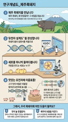 맛있는 제주 흑돼지 마블링 세포·유전자 규명 연구 착수