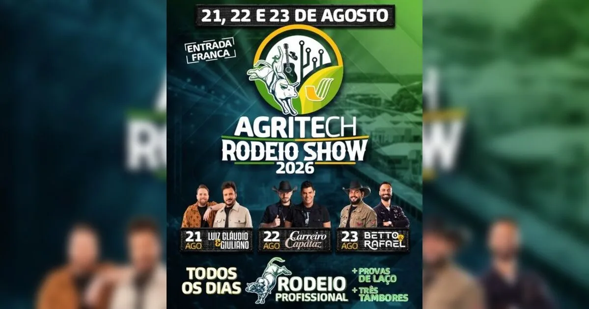 Agritech Rodeio Show agita final de semana em Jandaia do Sul; veja a programação