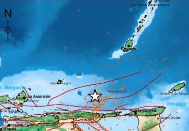 Sismo de magnitud 3,3 al norte de Güiria