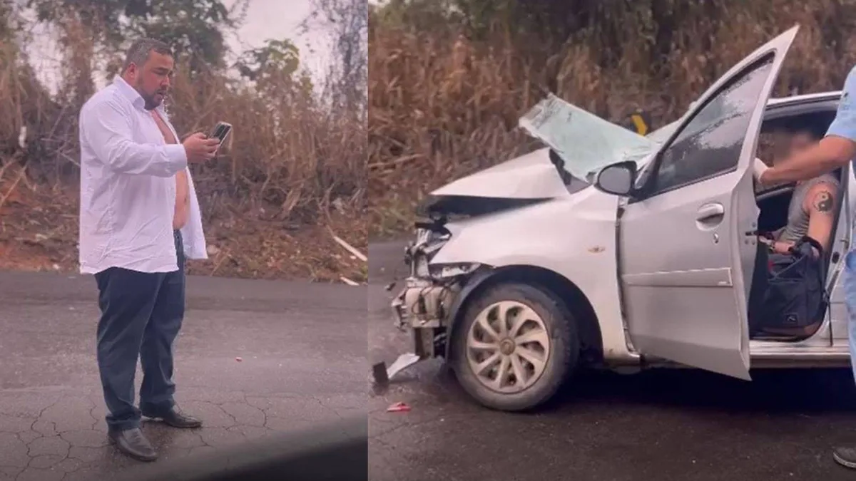 Van com prefeito de Guarapari e familiares sofre acidente a caminho de casamento em Pedra Azul