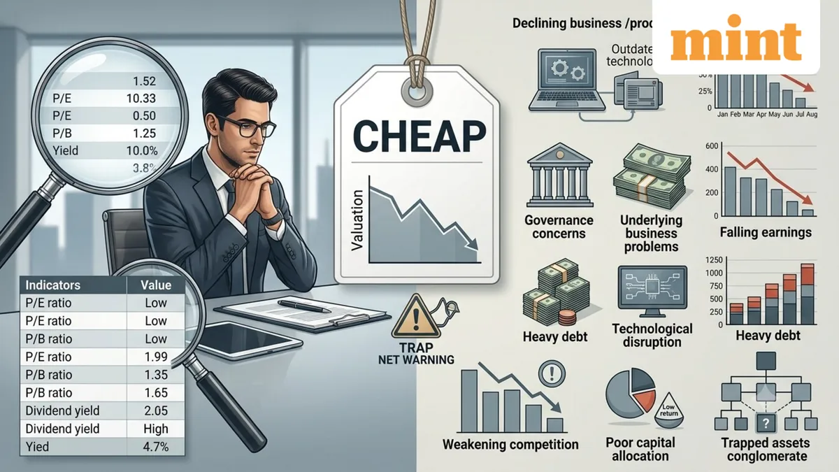 Value Trap: A low P/E does not always mean a bargain — 8 factors investors should look at before buying