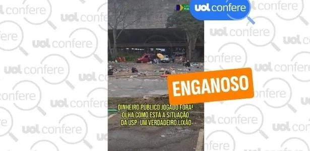 Vídeo de campus da USP sujo foi feito logo após festa; local foi limpo