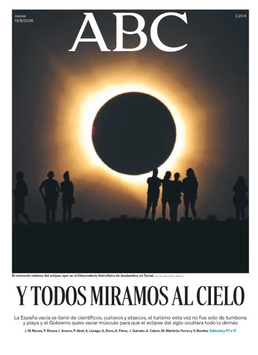 Portadas de la prensa internacional de este jueves 13 de agosto de 2026