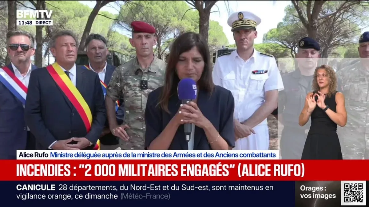 Incendies: "La saison n'est pas finie", assure Alice Rufo, ministre déléguée auprès de la ministre des Armées