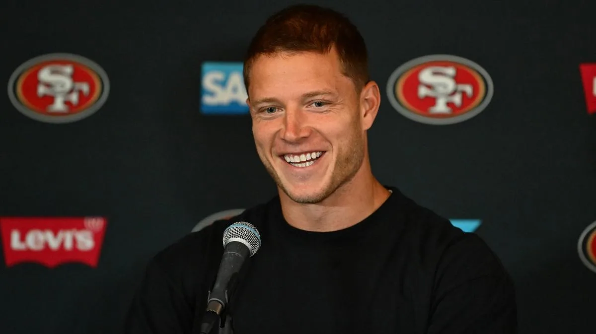 San Francisco 49ers superstar Christian McCaffrey stumped by classic Aussie slang