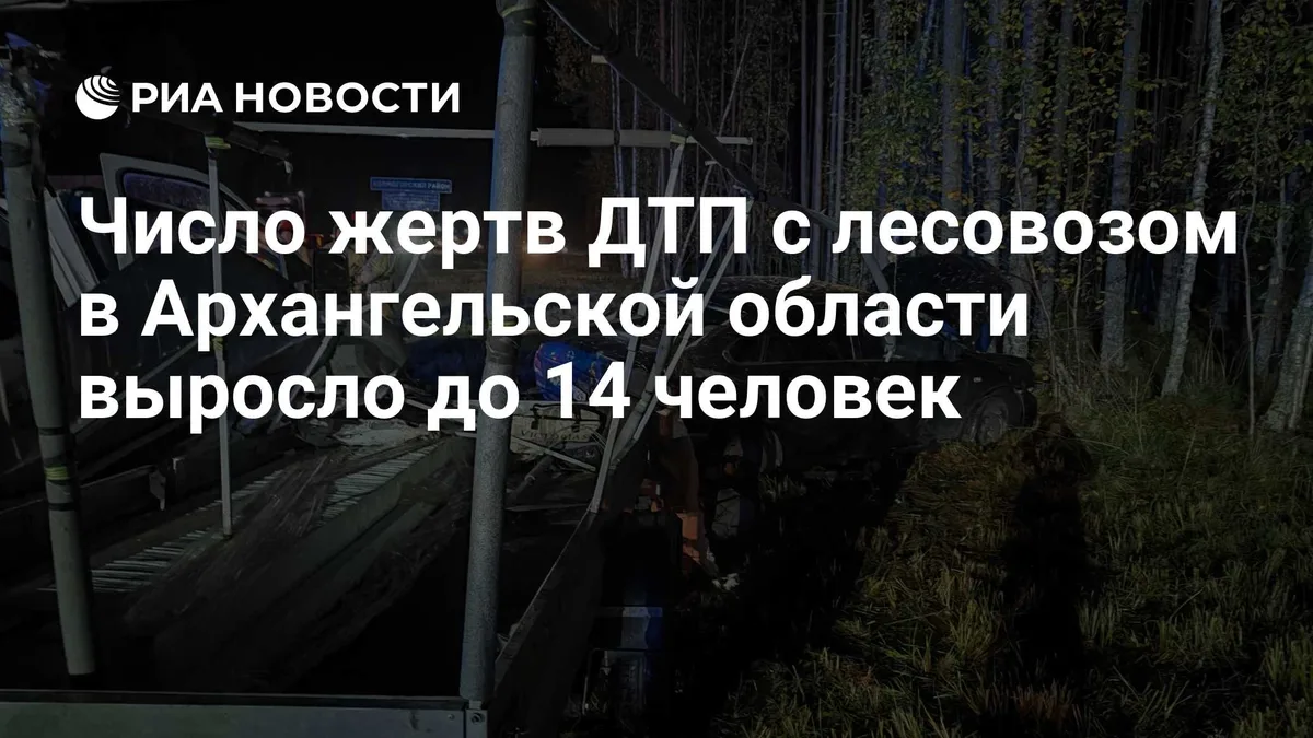 Число жертв ДТП с лесовозом в Архангельской области выросло до 14 человек