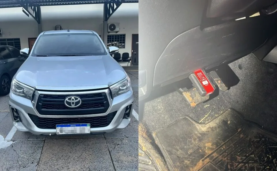 Polícia recupera Hilux furtada e prende dois homens após perseguição em Umuarama