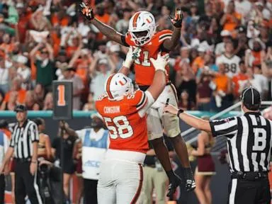 Miami is No. 1 in AP Top 25 for 1st time since '02, No. 2 BYU's ranking best since '84 title season