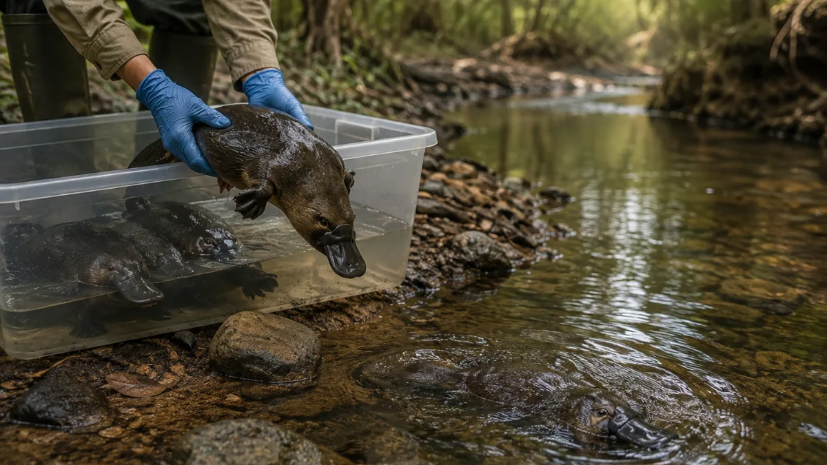 Scientists rescued platypuses from drought; they readapted within days