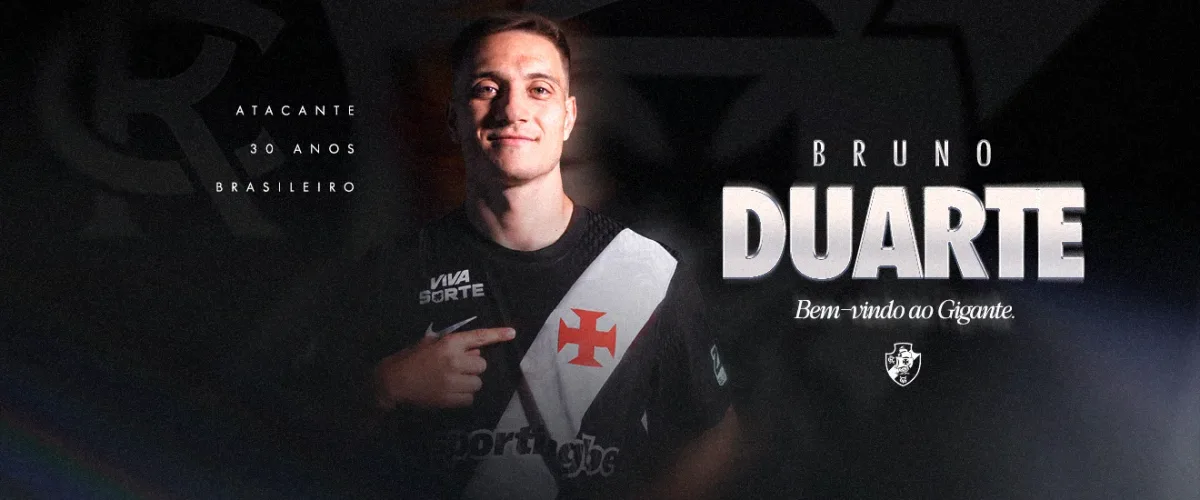 Vasco anuncia contratação do atacante Bruno Duarte; veja detalhes