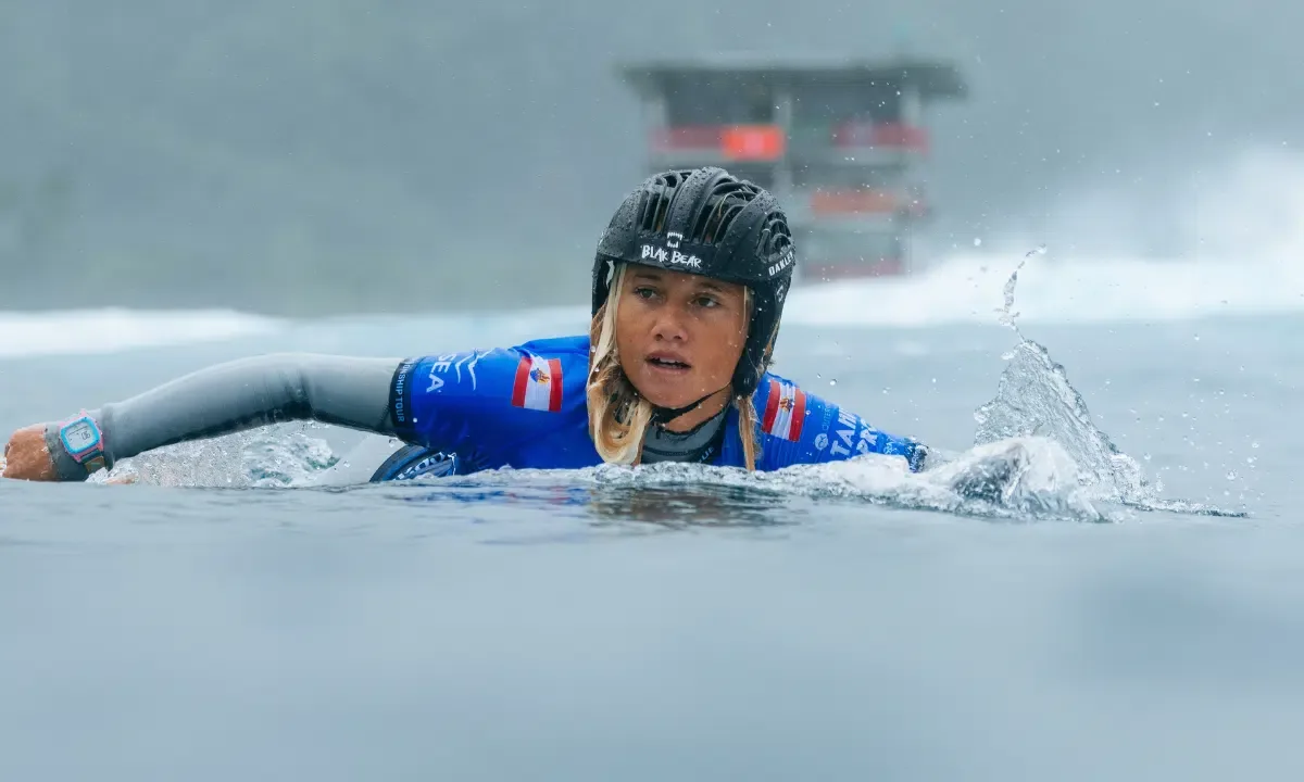 Kelia Gallina, de 14 anos, para nas quartas de final da Etapa de Teahupo’o