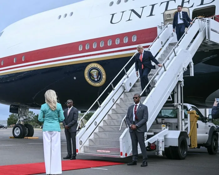 Donald Trump lands in Dublin for two-day Ireland visit – live