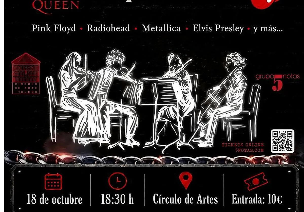 Streeng Musicians reinterpreta los grandes clásicos del rock con cuerdas en Toledo