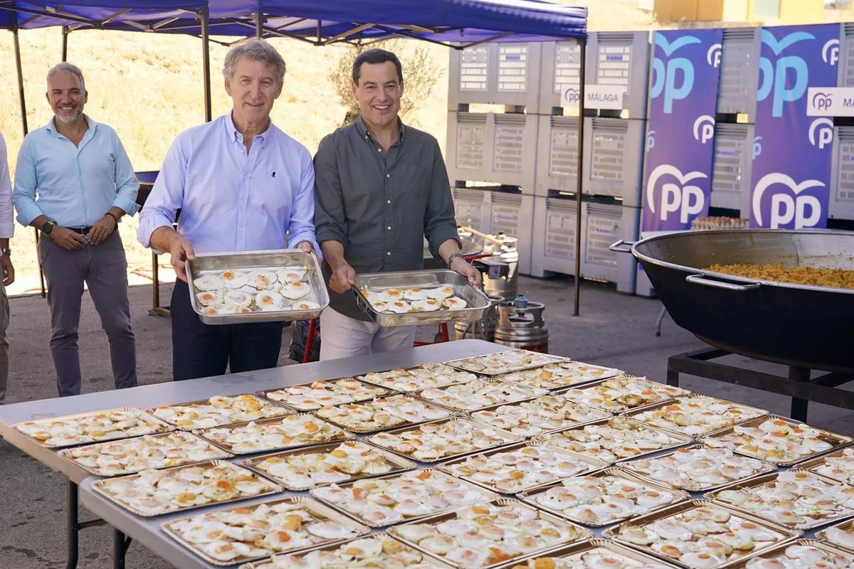 Feijóo y Moreno participan este viernes en el acto que el PP andaluz organiza con huevos fritos al inicio del curso