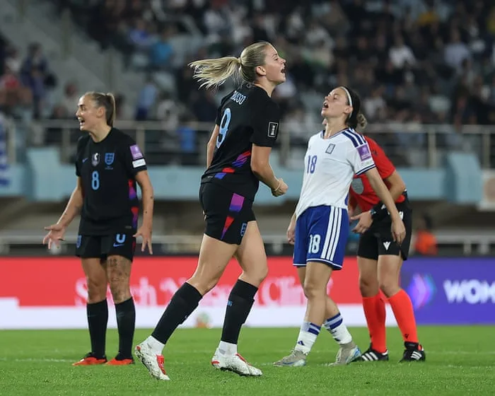Lionesses take firm control of World Cup playoff tie against Greece