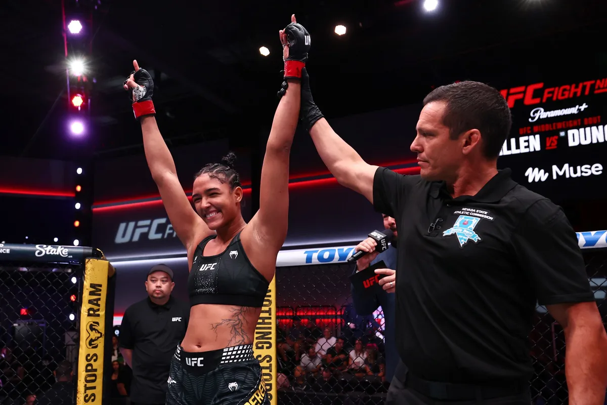 UFC Vegas: Alice Pereira abre corte profundo na testa de russa em nocaute