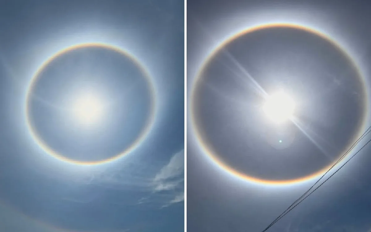 Halo solar: círculo no céu impressiona moradores em Goiás; vídeo
