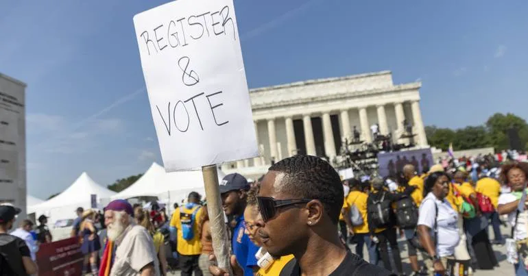 Milhares protestam em Washington pelo direito de voto