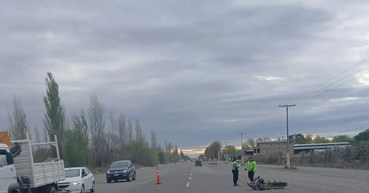 Una motociclista chocó contra un caballo en la Ruta 22 a la altura de Cervantes