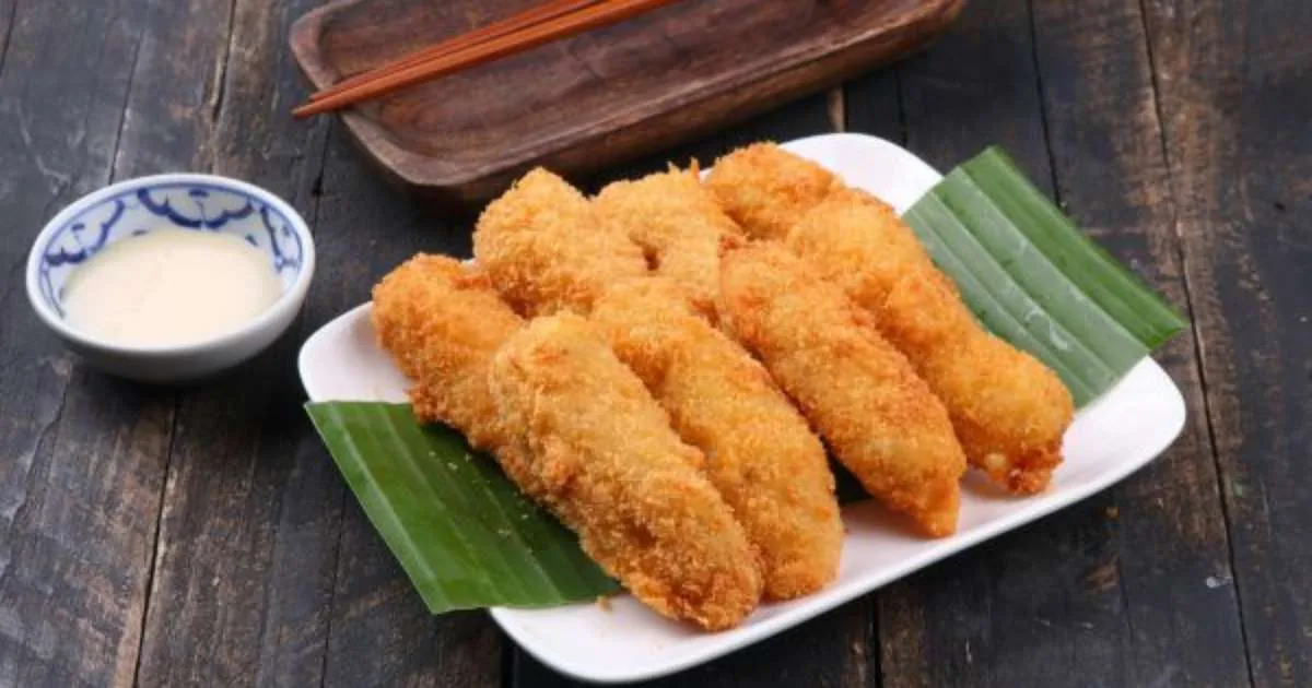 Banana à milanesa na airfryer: sequinha, crocante e deliciosa