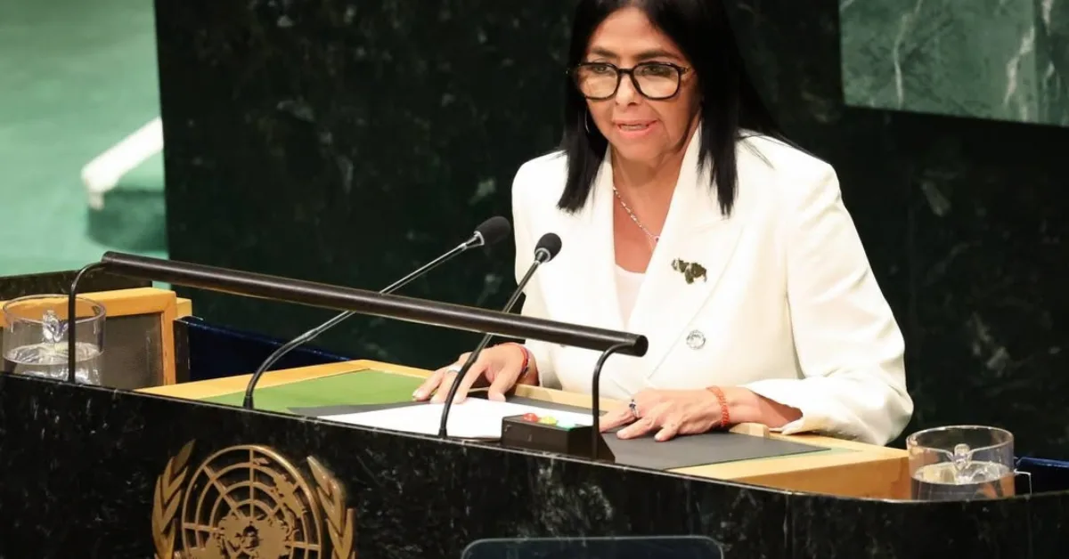 Delcy Rodríguez desde la ONU: «En Venezuela habrá elecciones»