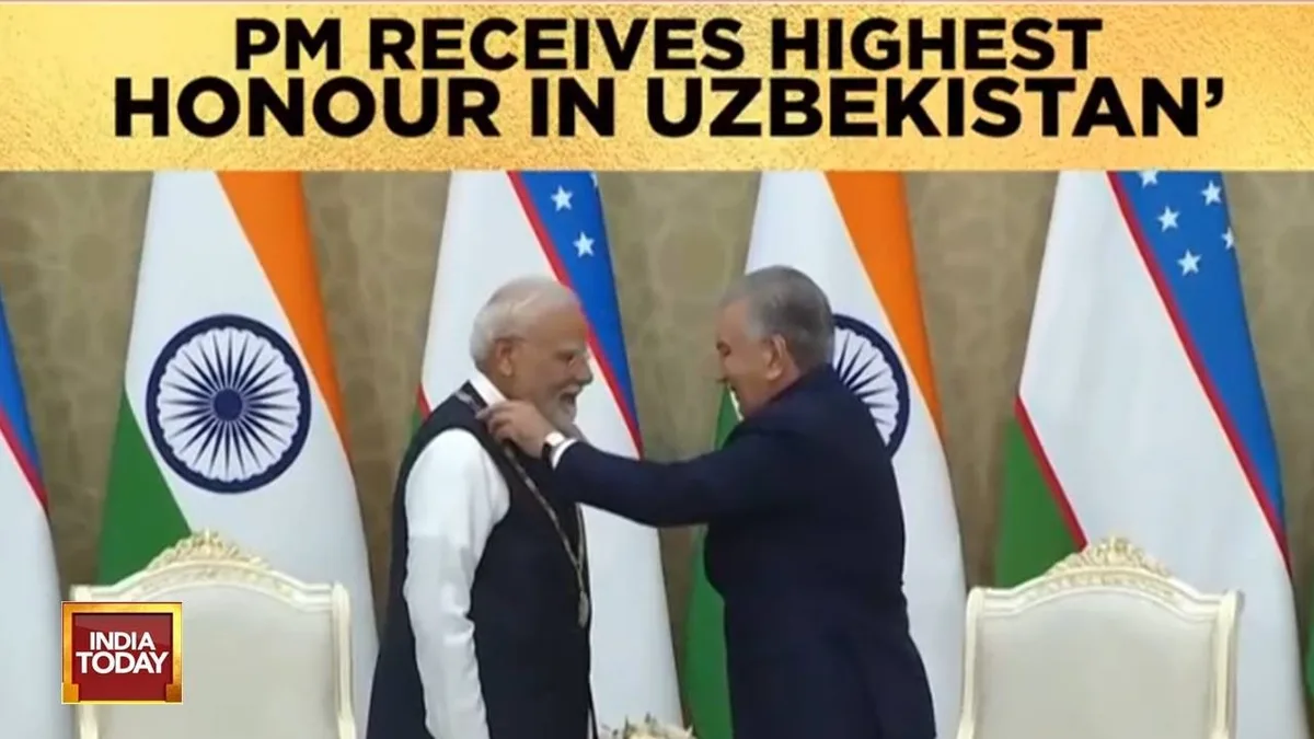 PM Modi's Uzbekistan Visit: Conferred Top Honor, Holds Bilateral Talks & Joins Tashkent Yoga Event