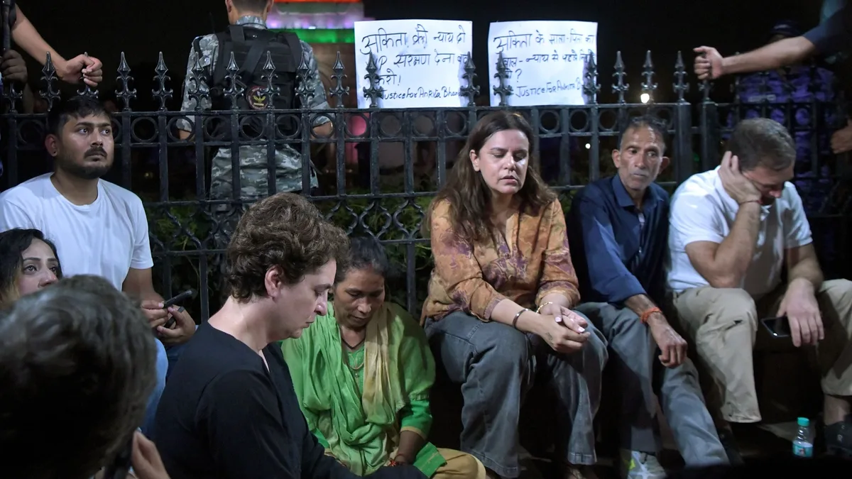 Ankita Bhandari's parents detained at 4am during protest at Delhi's India Gate, mother threatens hunger strike
