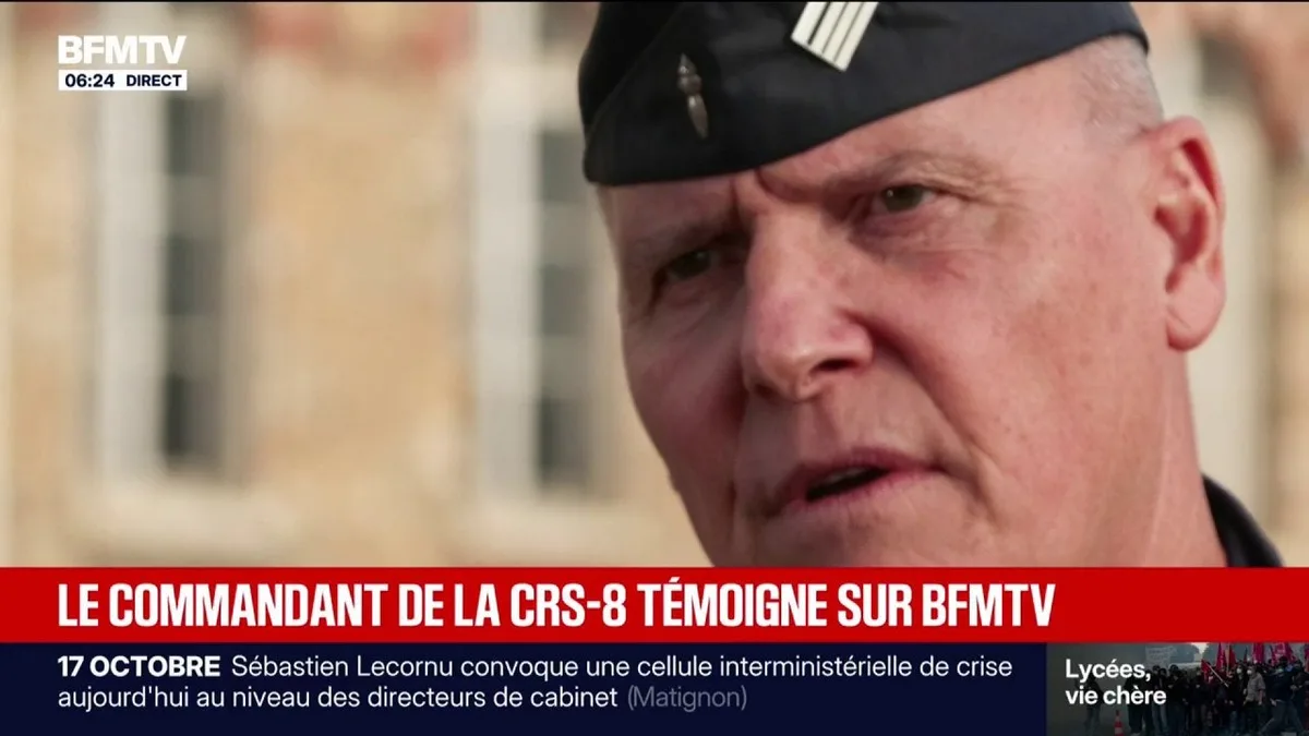À quelques heures de nouvelles manifestations partout en France, le commandant de la CRS-8 témoigne sur BFMTV