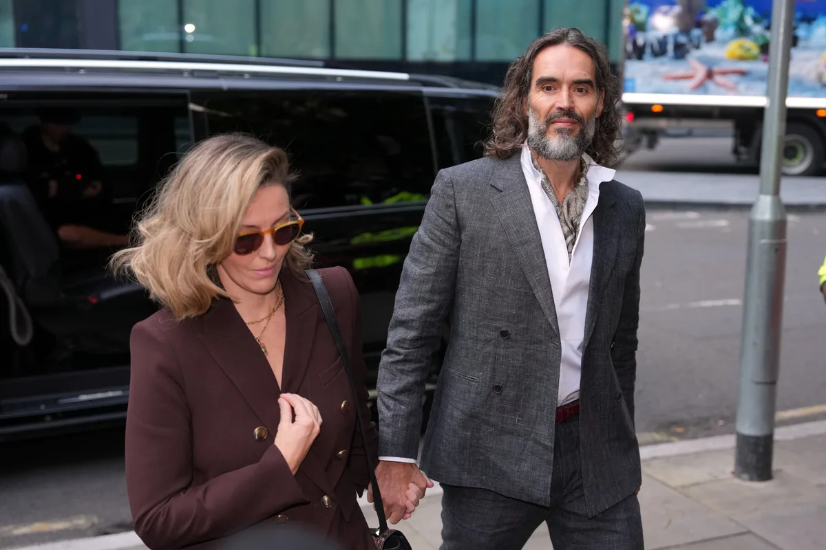 Russell Brand appears in a London court for trial on rape, sexual assault charges