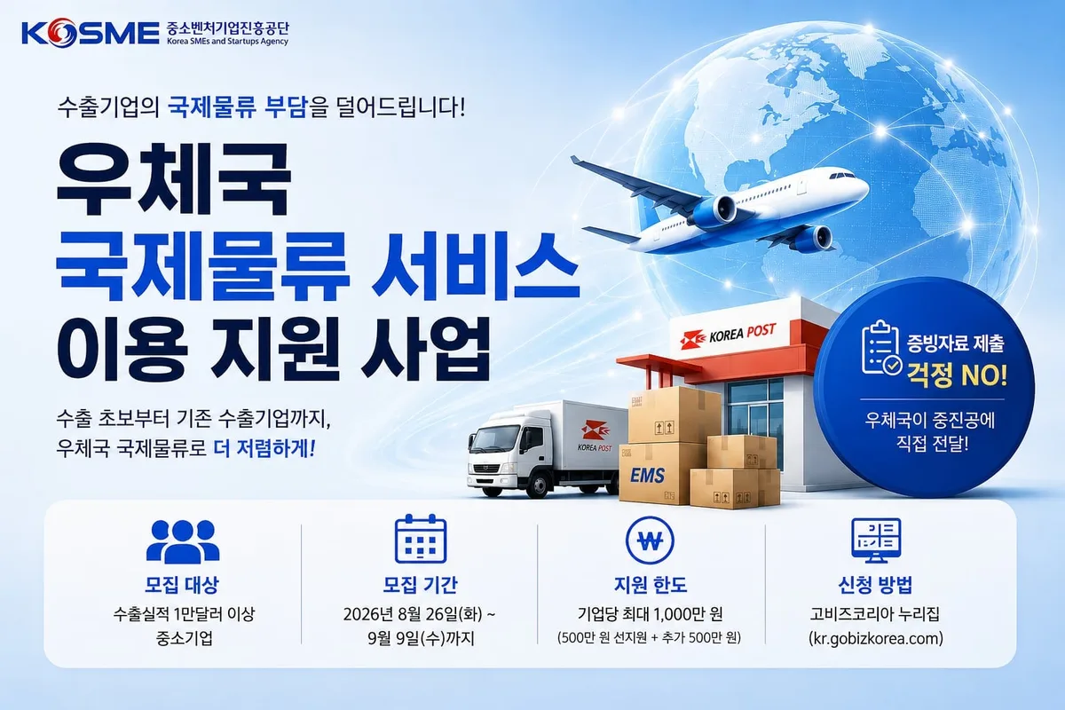 수출 중소기업 물류비 최대 1000만원 지원…9월 9일까지 신청