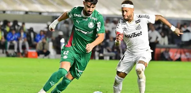 Palmeiras controla Santos e vê Neymar se machucar em gramado ruim da Vila