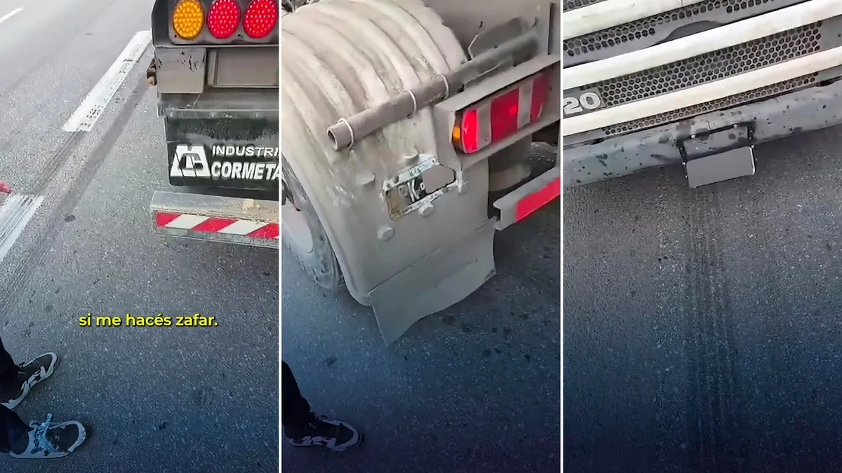 “Fijate si me podés dar una mano”: la súplica de un camionero que ocultaba la patente para evitar los radares