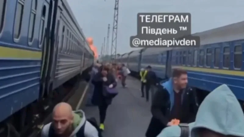 Russia hits train shortly after Boris Johnson leaves station
