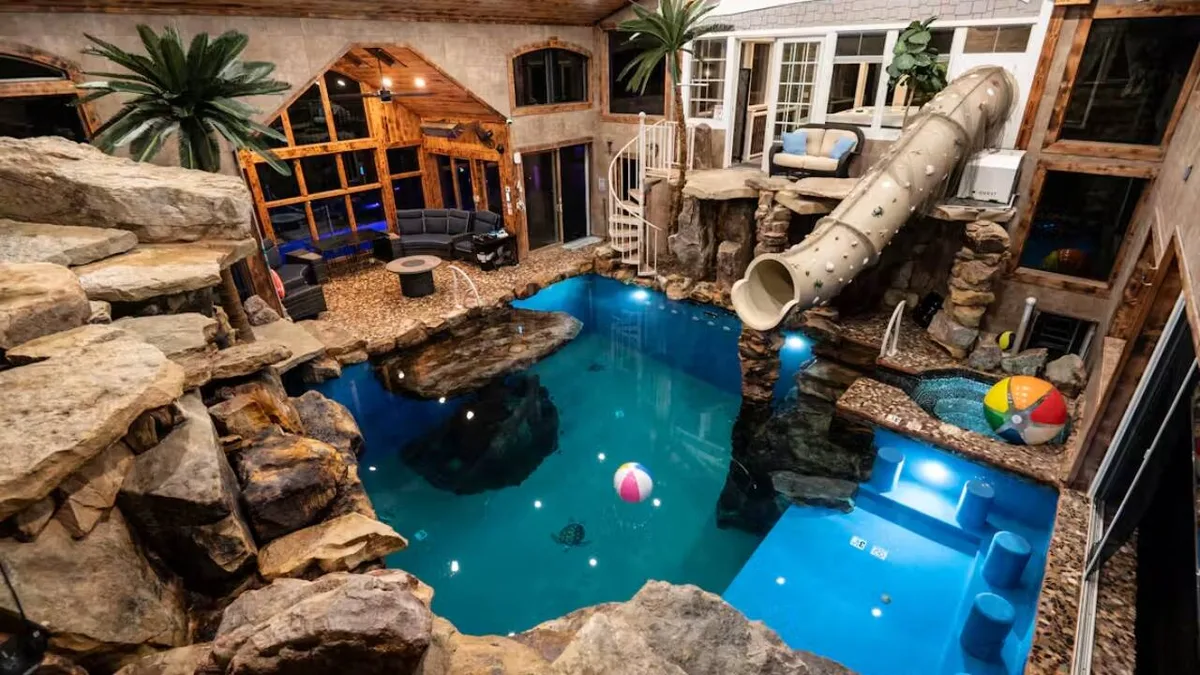 Indiana man turns napkin pool sketch into 60,000-gallon backyard water park