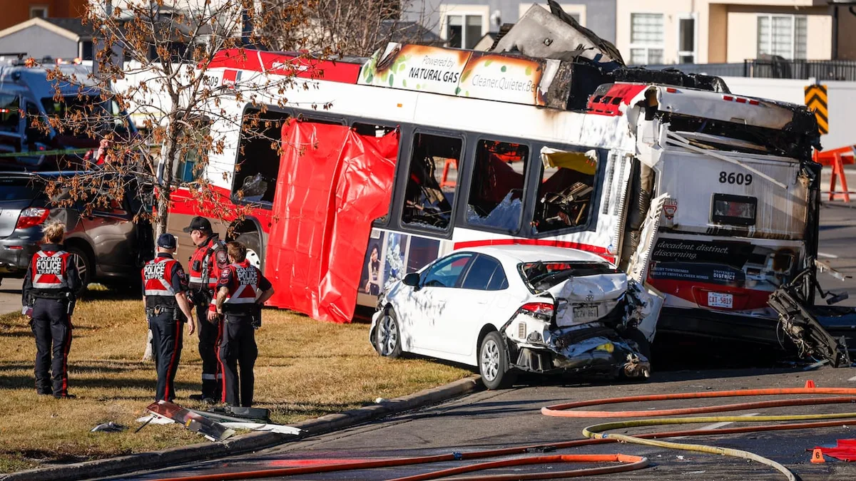 Police release more details on fiery, fatal bus crash in Calgary