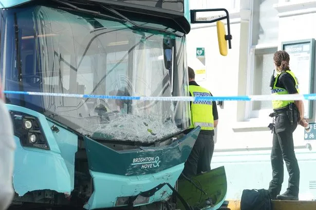 Three injured after bus crashes into 12 vehicles at Portslade train station car park