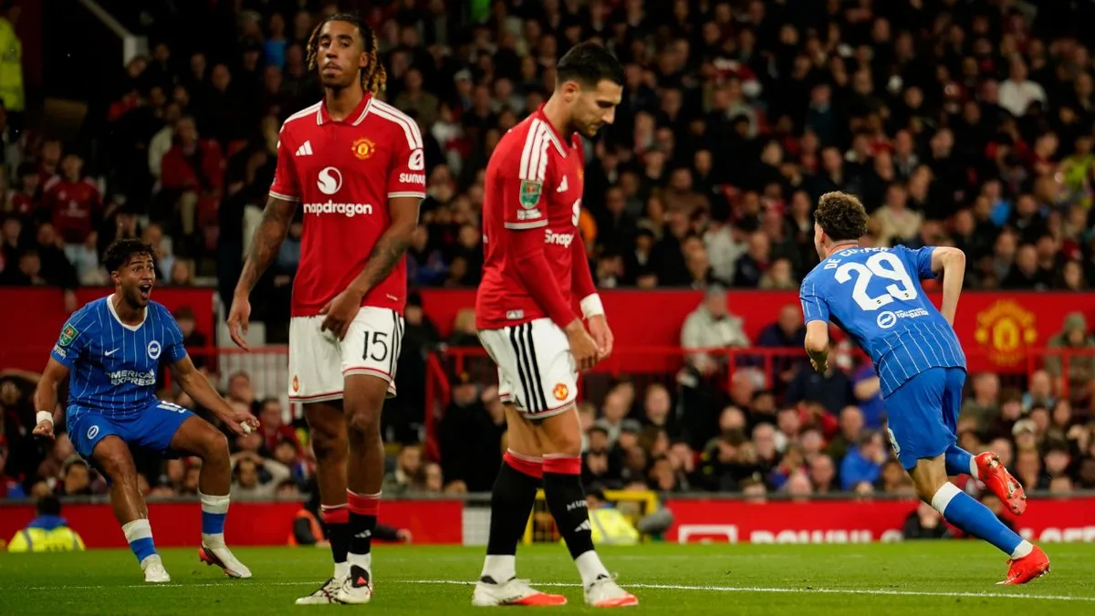 Manchester United stunned by Brighton in League Cup