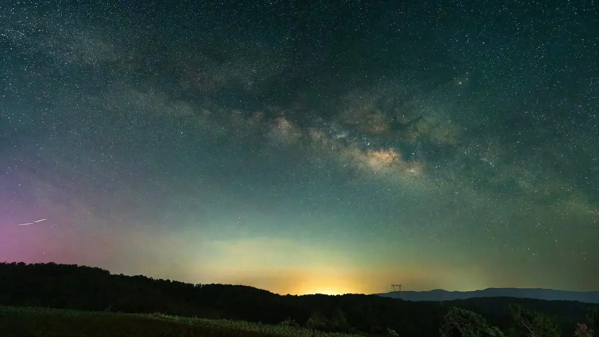 Autumn night aglow with meteor shower in southwest China