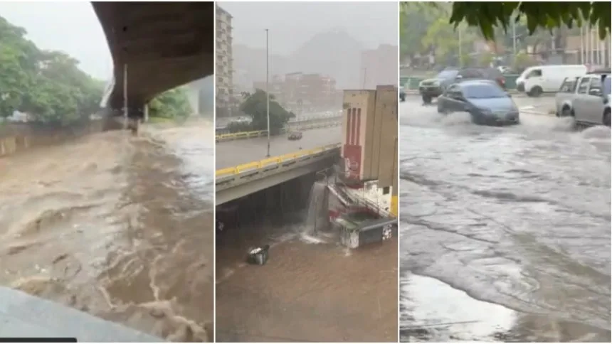 VIDEOS: Torrencial aguacero ocasionó caos en diversos sectores de Caracas este 10-Oct