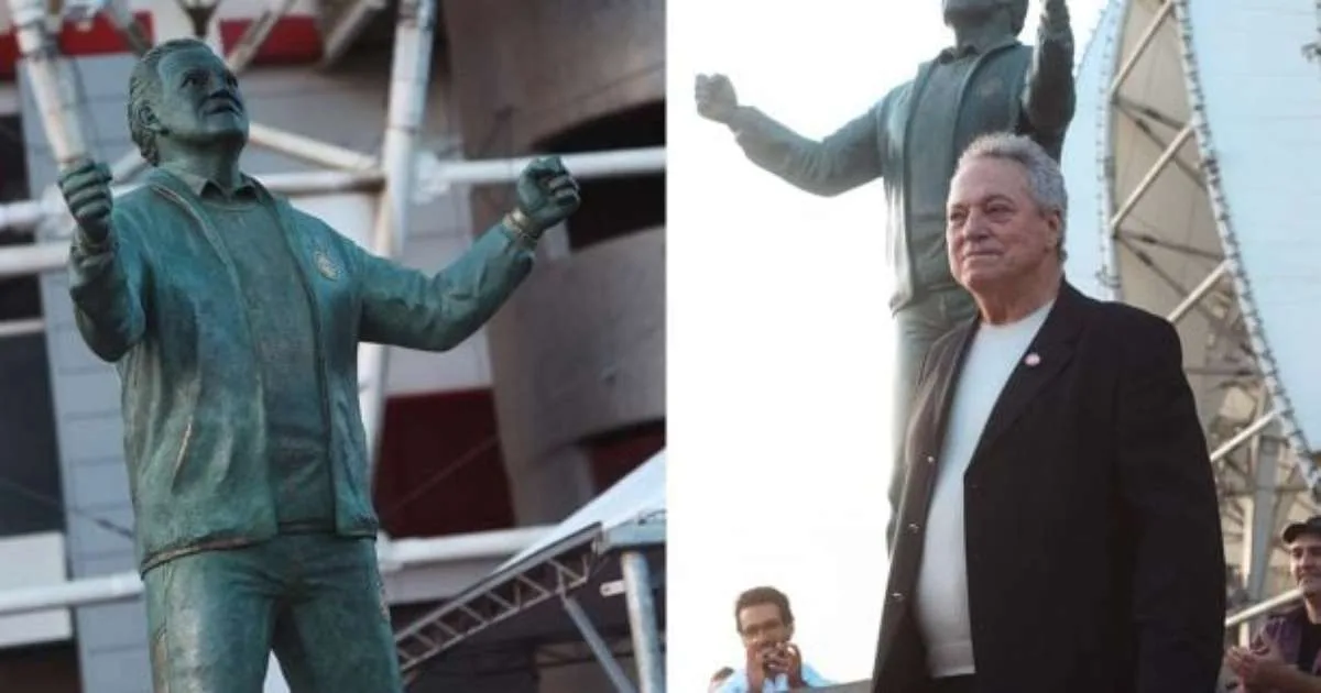 Internacional inaugura estátua de Abel Braga no Beira-Rio