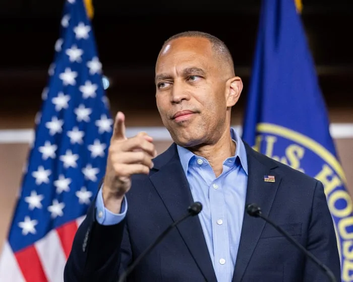 Hakeem Jeffries vows ‘serious response’ after two House Democrats vote with Republicans – US politics live