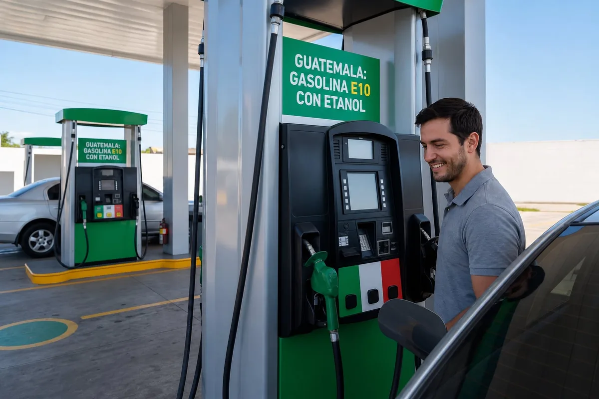 La adopción del E10 en Guatemala comienza a reducir el precio de la gasolina regular, sin cambios en la superior ni el diésel