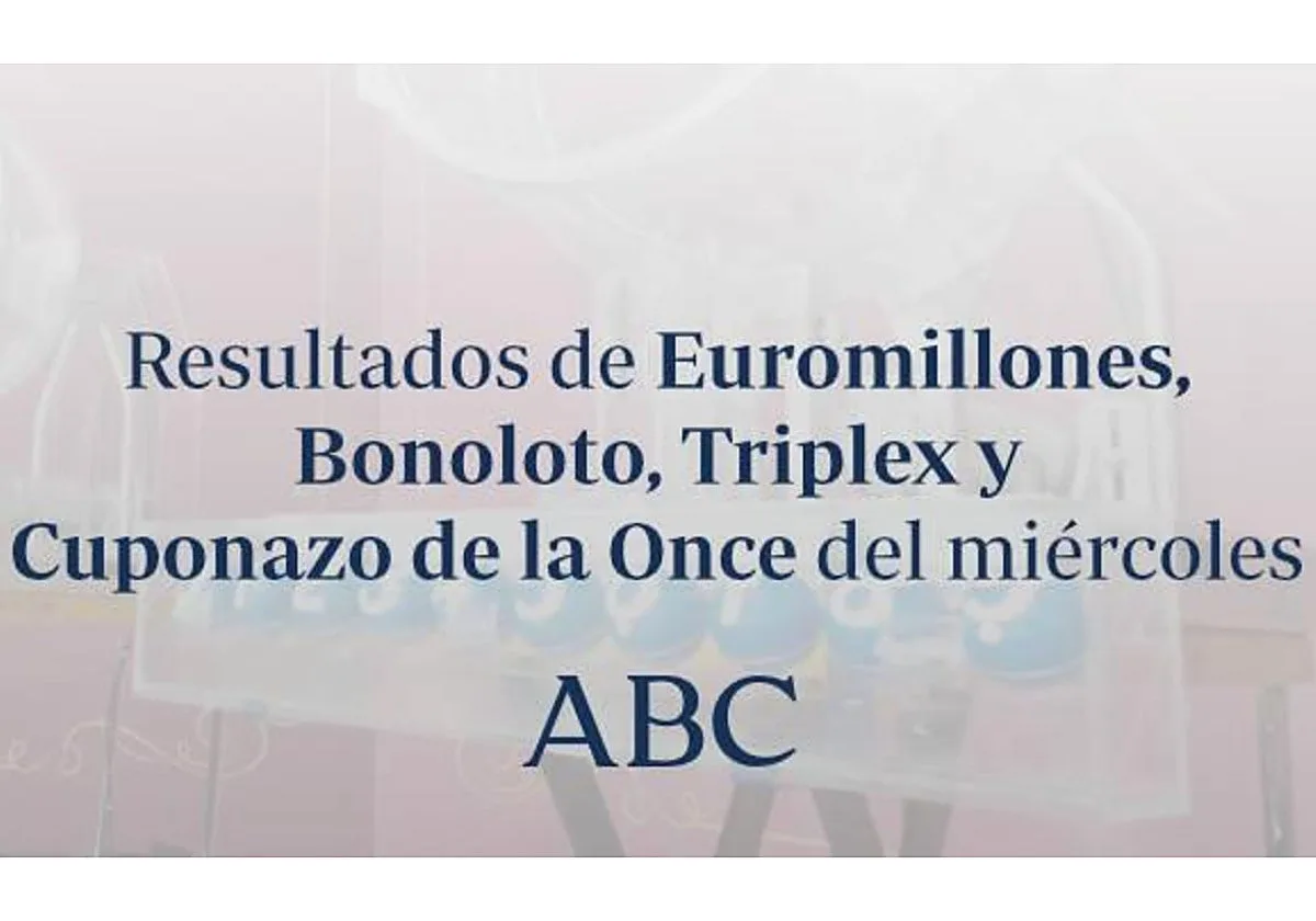 Triplex, Bonoloto y Cupón de la Once: comprueba los resultados de las loterías que se celebran el miércoles, 26 de agosto de 2026
