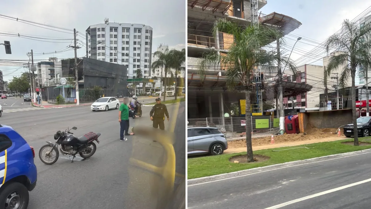 Acidentes complicam o trânsito na Avenida Fernando Ferrari, em Vitória
